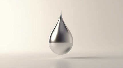 Fototapeta premium Photorealistic silver liquid sphere for premium presentation backgrounds and templates.