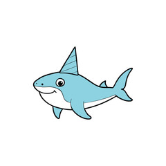 cartoon shark vector illustration