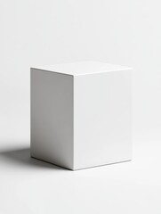 PNG White cube on a plain background