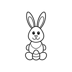 easter bunny isolated on white