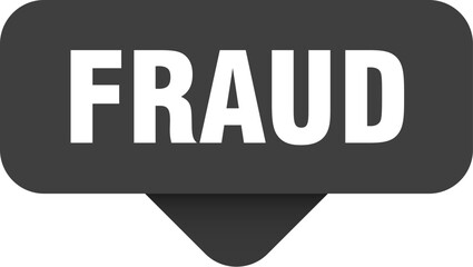 fraud sticker. fraud sign on transparent background