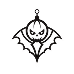 Ornament design with spooky with line art illustration