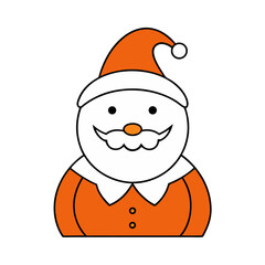 Pumpkin headed Santa vector illustration.