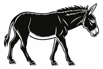mule sihouette black vector