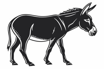 mule sihouette black vector