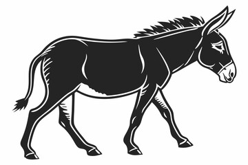 mule sihouette black vector