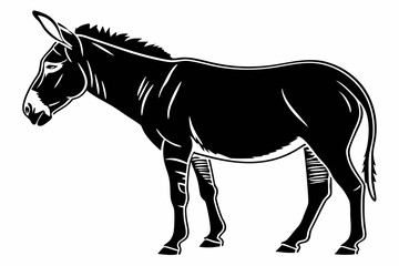 mule sihouette black vector