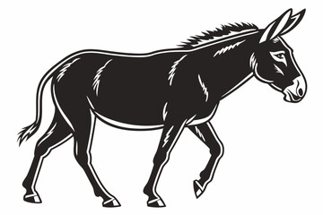 mule sihouette black vector
