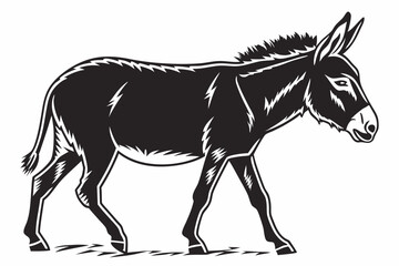 mule sihouette black vector