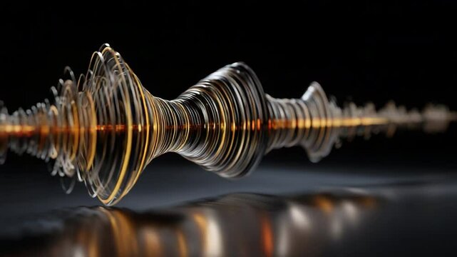 Abstract representation of sound waves in vibrant colors displaying dynamic audio frequencies