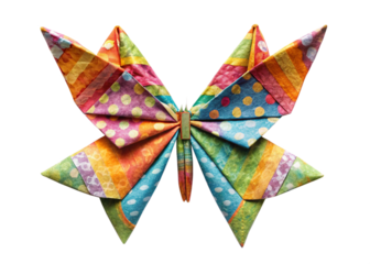 Origami Butterfly Made of Brown Craft Paper – Isolated on White Background for Art, Design, Branding, and Educational Use