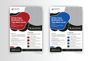 Modern Corporate Business Flyer Design for Marketing Services
