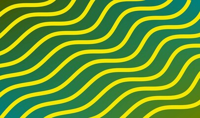 Wavy yellow lines abstract background with modern green gradient for trendy graphic designs