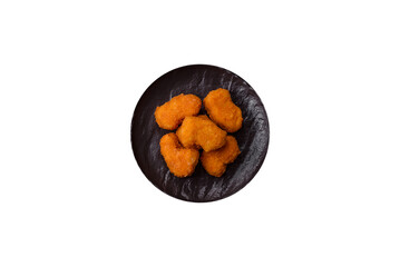 Chicken nuggets in breading, takeaway food, junk food