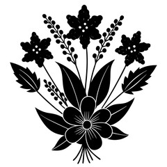 black and white flowers