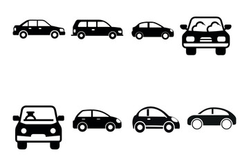 Fototapeta premium Vector Illustration of Various Vehicle car Icons