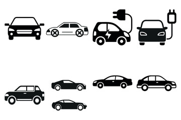Vector Illustration of Various Vehicle car Icons