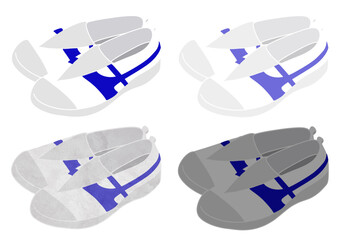 青ラインの上履きイラスト