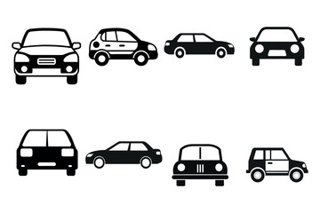 Vector Illustration of Various Vehicle car Icons