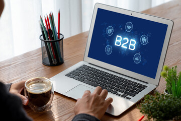 Business person navigates B2B landscape, harness technology to enhance business-to-business...