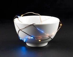 Decorative Lights in White Bowl
