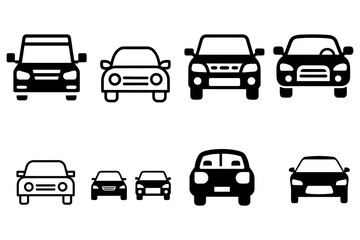 Obraz premium Vector Illustration of Various Vehicle car Icons