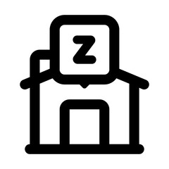 Sleep Simple Line Icon. Single icon, line vector icon