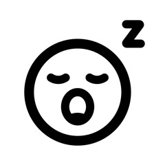 Sleepy Simple Line Icon. Single icon, line vector icon