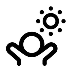 Wake Up Simple Line Icon. Single icon, line vector icon
