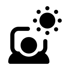Nap Simple Glyph Icon. Single icon, glyph vector icon