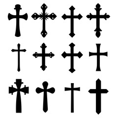 Christian cross - symbol of Christianity flat icon for apps and websites