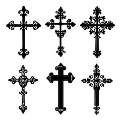 Christian cross - symbol of Christianity flat icon for apps and websites
