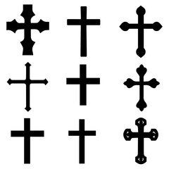 Christian cross - symbol of Christianity flat icon for apps and websites