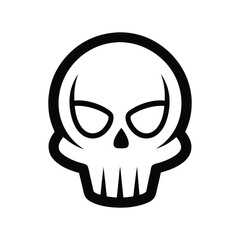 a vector illustration of skull on white background.eps
