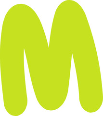 Lime Green Puffy Numbers and Letters