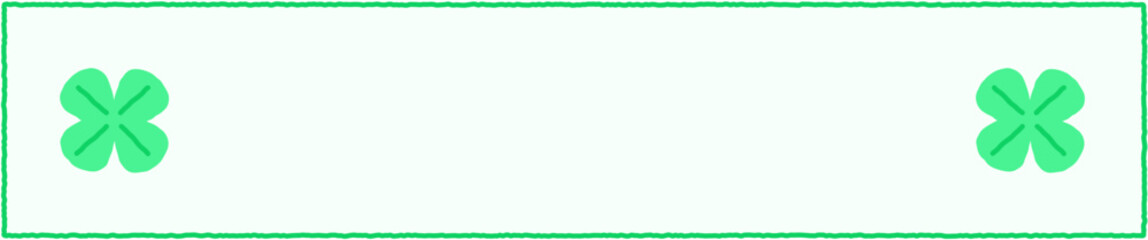 Four-Leaf Clover Divider Bar – Minimal Lucky Graphic Element