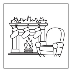 Christmas, black and white christmas coloring pages, christmas coloring book, holiday, bold and easy cute christmas coloring pages, line art, illustration, coloring book, coloring pages