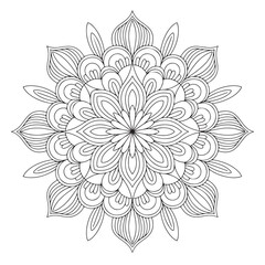 Abstract floral vector illustration featuring a decorative pattern of colorful flower petals and leaves