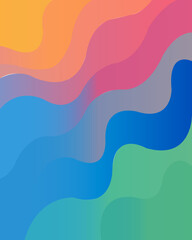 Wavy Gradient Abstract Color Background Design