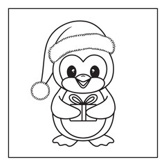 Christmas, black and white christmas coloring pages, christmas coloring book, holiday, bold and easy cute christmas coloring pages, line art, illustration, coloring book, coloring pages