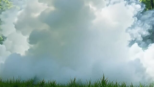 burst whiten fastball overcast enlarge dramatically crossways angstrom organic park background, twisting indium obtuse layer that immix with the ornate shades indium an natural way.