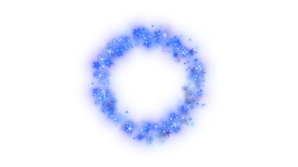 Blue Magic Star Ring with Glowing Light on Transparent PNG