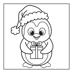 Christmas, black and white christmas coloring pages, christmas coloring book, holiday, bold and easy cute christmas coloring pages, line art, illustration, coloring book, coloring pages