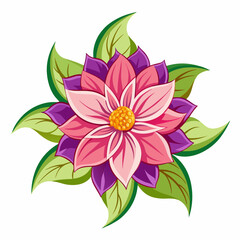 vector illustration of lotus flower
