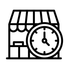 StoreHoursBoard line icon