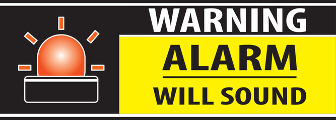 Security alarm warning notice vector.eps
