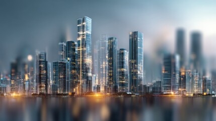 Obraz premium Cityscape night blur