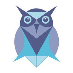 Owl Silhouette In Geometric Design
