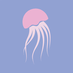 Purple Immortal Jellyfish Vector Art