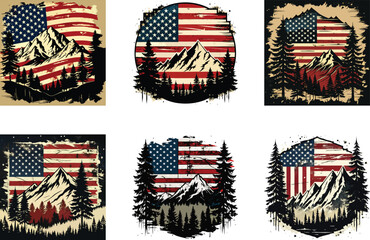 American flag skull design for patriotic apparel bold style graphic suitable for t shirt and merchandise